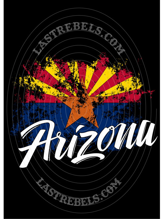 T-shirt drapeau ARIZONA – Esprit Western – LAST REBELS - Motif exclusif