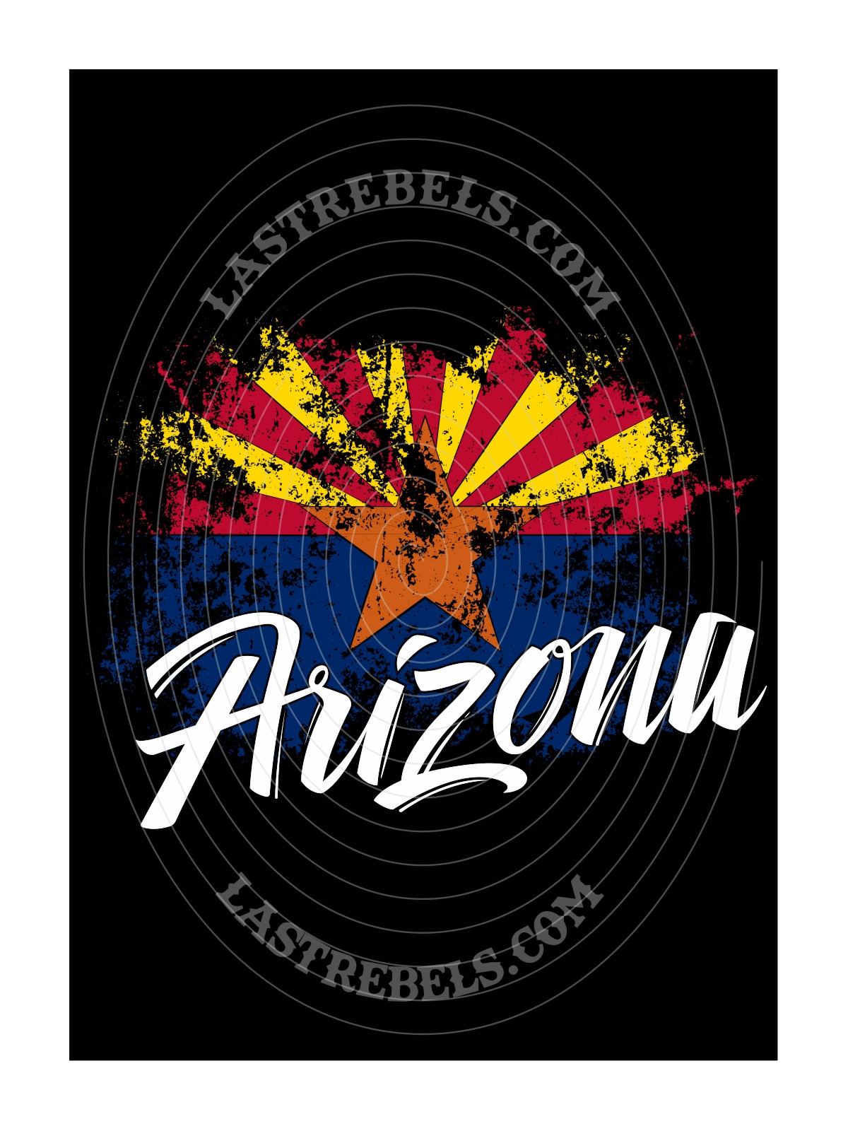T-shirt drapeau ARIZONA – Esprit Western – LAST REBELS - Motif exclusif