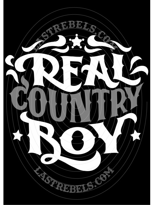 T-shirt danse country homme LAST REBELS - "Real Country Boy" - Motif exclusif