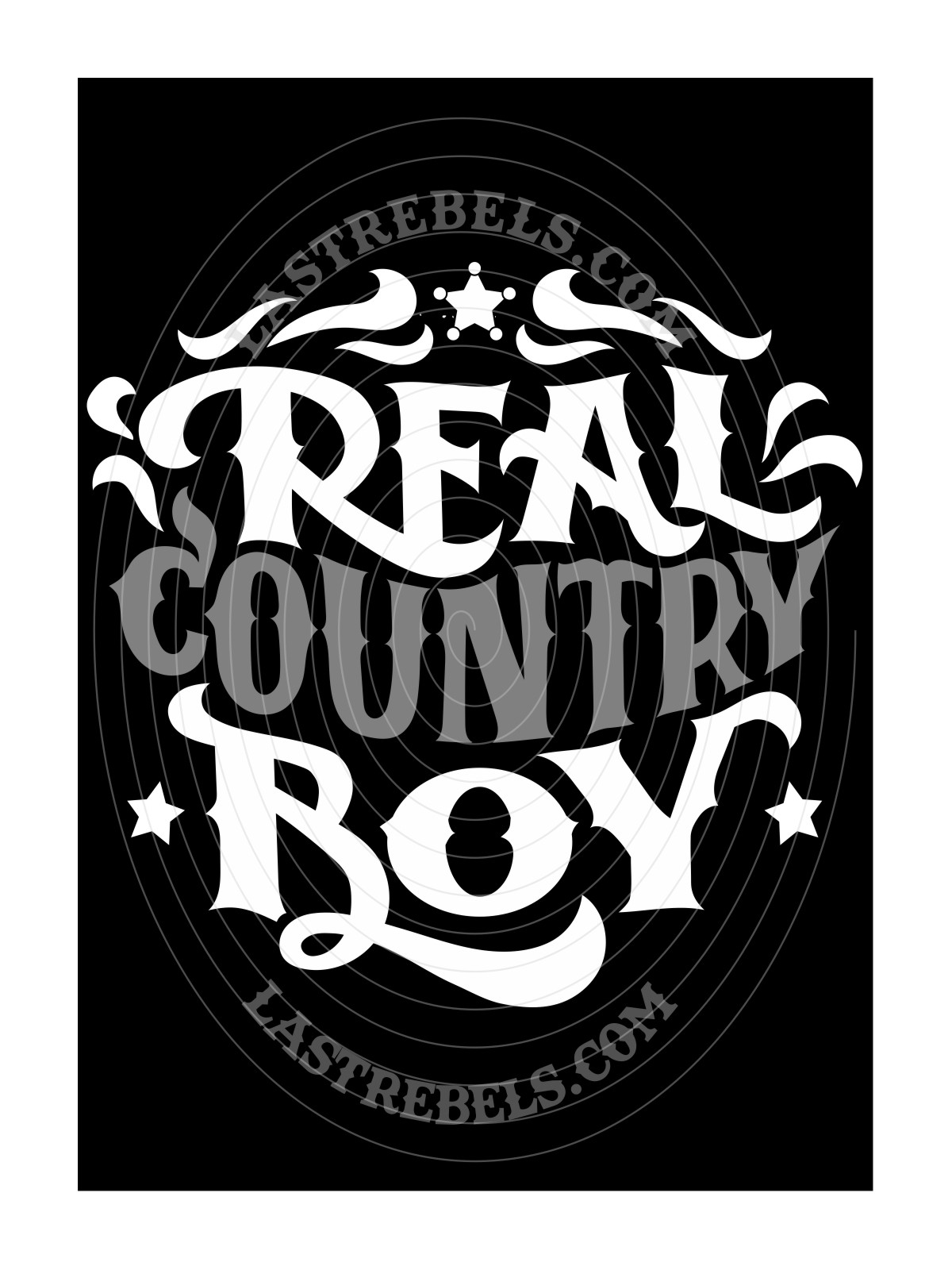 T-shirt danse country homme LAST REBELS - "Real Country Boy" - Motif exclusif