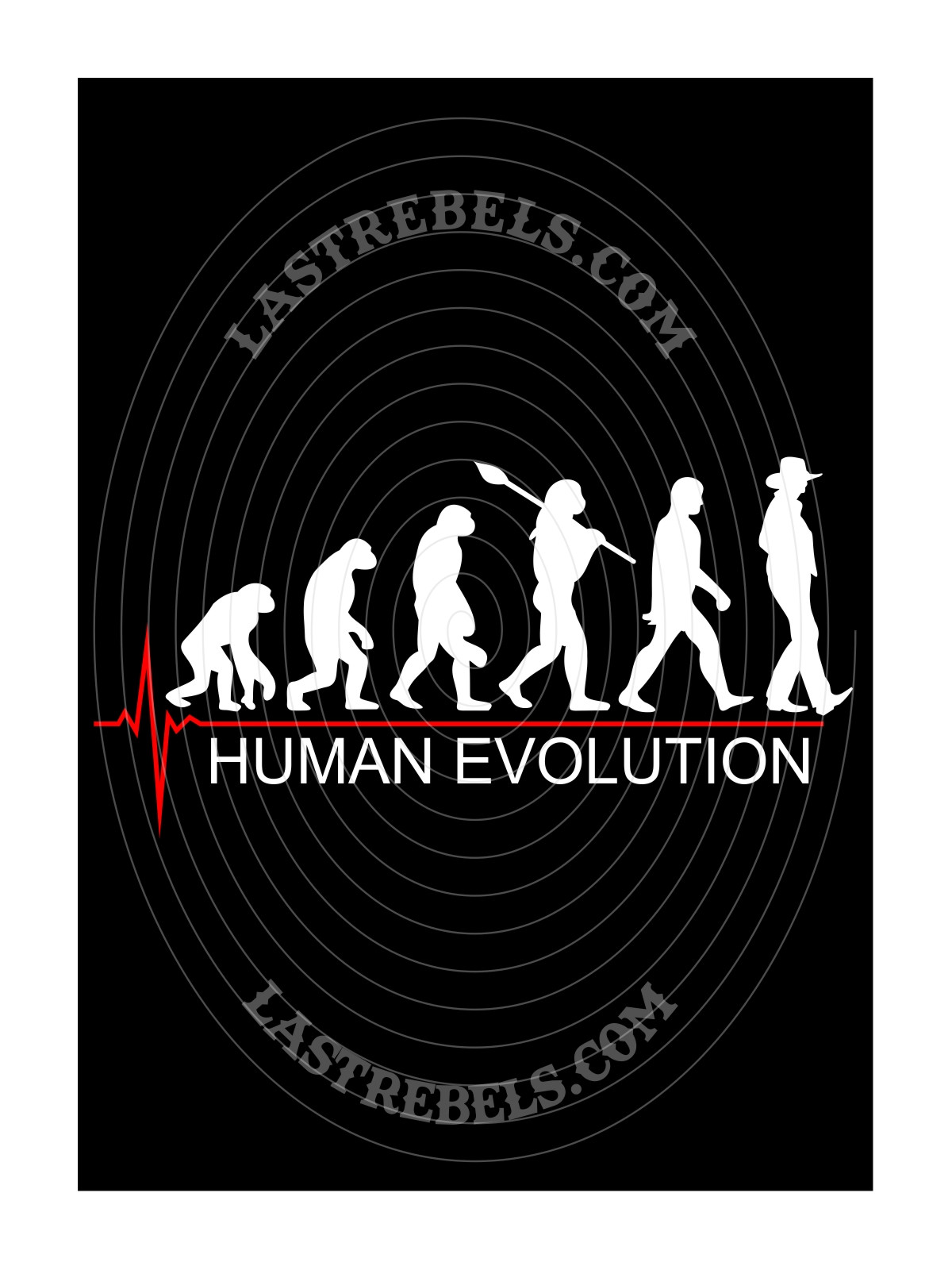 T-shirt ÉVOLUTION COUNTRY – Visuel original – LAST REBELS - Motif exclusif