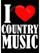 T-shirt I LOVE COUNTRY MUSIC – Cœur rouge – LAST REBELS - Motif exclusif