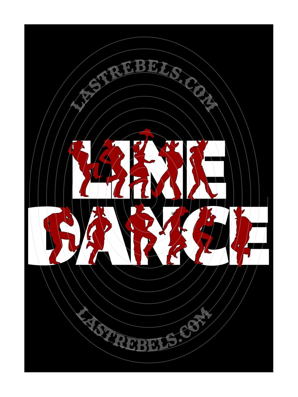 T-shirt LINE DANCE – Danseurs rouges – LAST REBELS - Motif exclusif