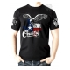 T-shirt Danse Country homme Last Rebels "Aigle américain" fondant sur drapeau Texan