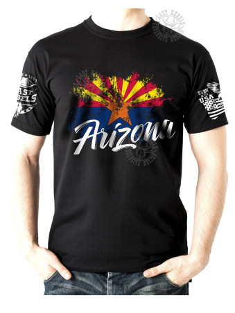 T-shirt drapeau ARIZONA – Esprit Western – LAST REBELS - Vue de face