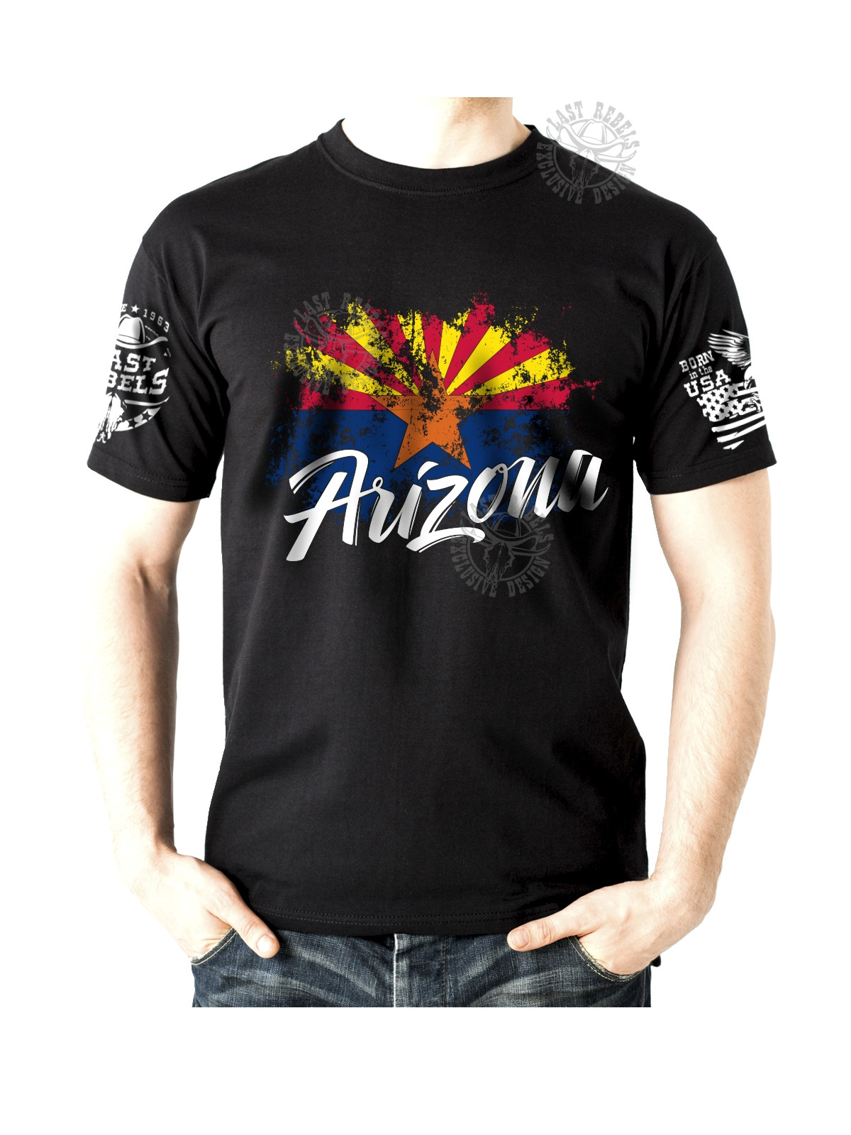 T-shirt drapeau ARIZONA – Esprit Western – LAST REBELS - Vue de face