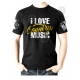 T-shirt Danse Country homme Last Rebels "I love Country Music" pour les fans de Country