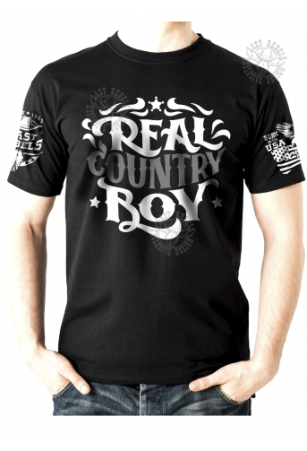 T-shirt Danse Country homme Last Rebels "Real country boy" pour les vrais cowboys