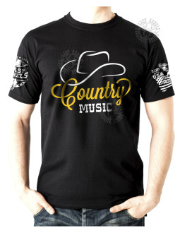 T-shirt danse country homme "Country Music" - LAST REBELS - Vue de face