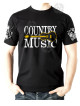 T-shirt danse country homme LAST REBELS - "Country Music & Guitare" - Vue de face