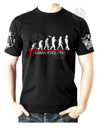 T-shirt ÉVOLUTION COUNTRY – Visuel original – LAST REBELS - Vue de face