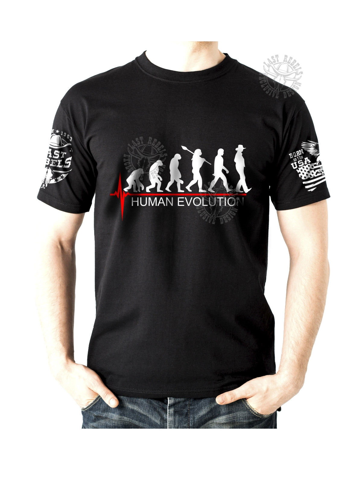 T-shirt ÉVOLUTION COUNTRY – Visuel original – LAST REBELS - Vue de face