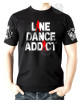 T-shirt LINE DANCE ADDICT – Passion country – LAST REBELS - Vue de face