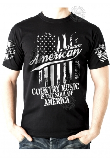 T-shirt Danse Country homme Last Rebels "Rêvons Américain"  la Country est l'âme de l'Amérique