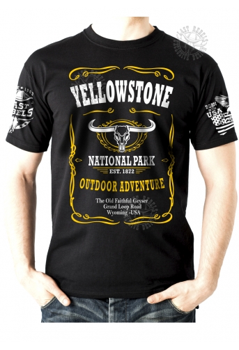 T-shirt danse country homme LAST REBELS - "Yellowstone" - Vue de face