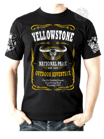 T-shirt danse country homme LAST REBELS - "Yellowstone" - Vue de face