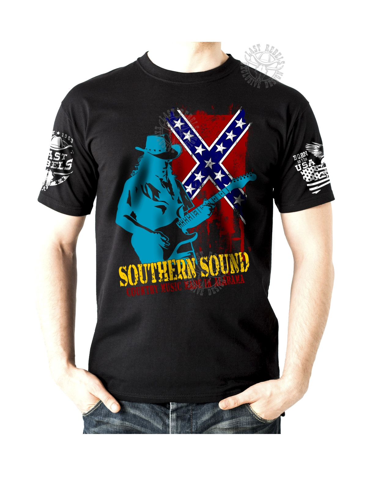 T-shirt danse country homme LAST REBELS - "Southern Sounds" - Vue de face