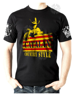 T-shirt danse country homme LAST REBELS - "Catalan Country cowboy" - Vue de face