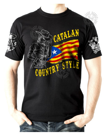 T-shirt danse country homme LAST REBELS - "Catalan Country Style" - Vue de face