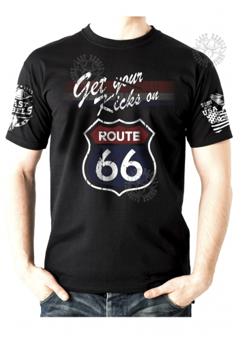 T-shirt Danse Country homme Last Rebels "Route 66" Get your kicks on