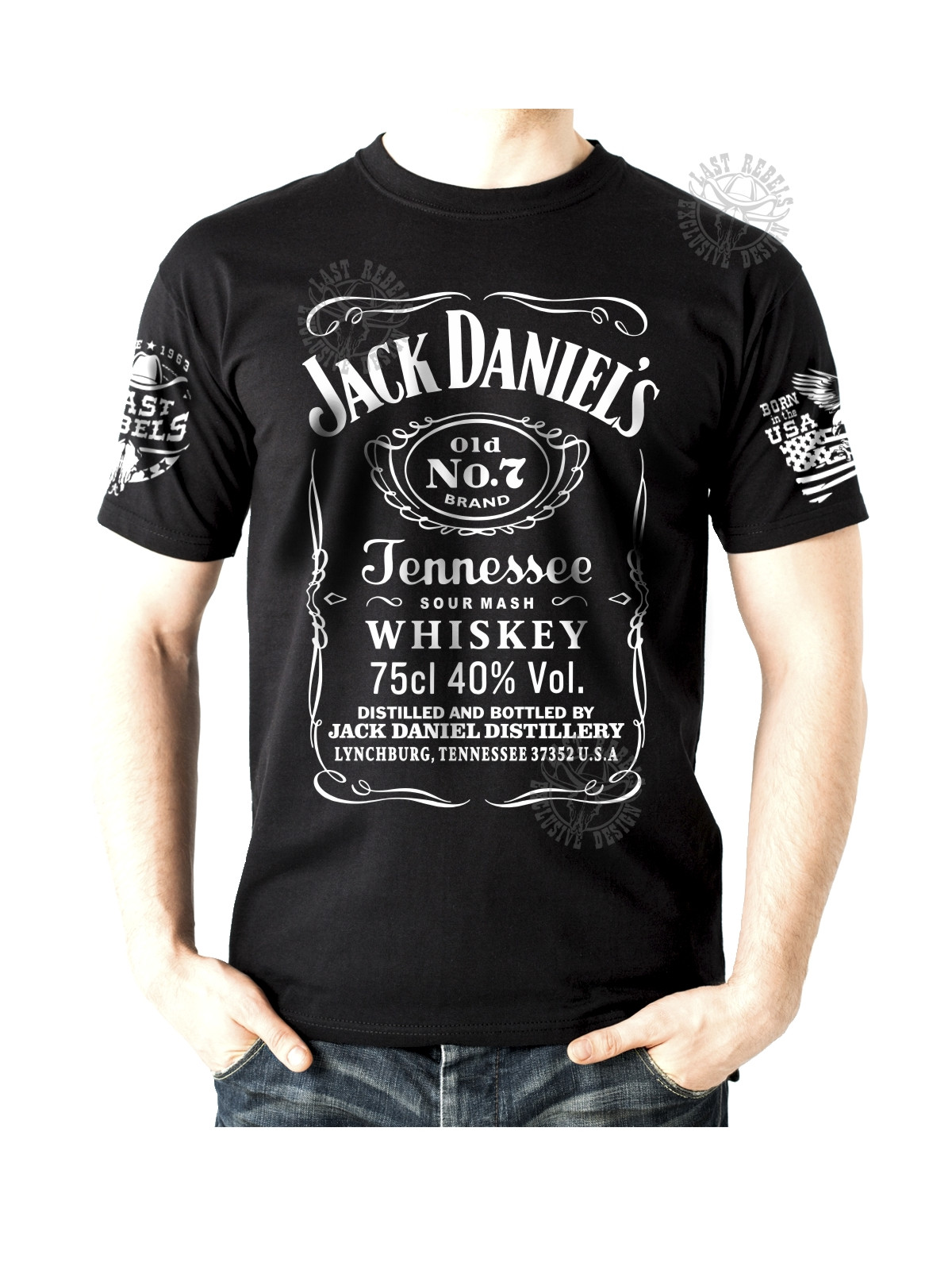 T-shirt danse country homme LAST REBELS - "Jack Daniel’s Tennessee" - Vue de face