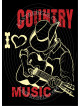 T-shirt femme Danse-Country "I Love Country Music" - LAST REBELS - Motif exclusif