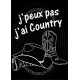 Modèle exclusif Danse Country Last Rebels "Je peux pas j'ai Country" en noir et blanc
