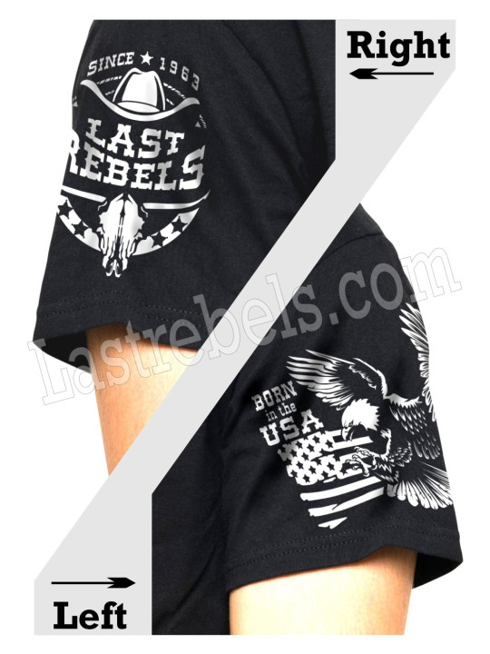 T-shirt femme Danse-Country "Yellowstone Aventure" - LAST REBELS - Impressions épaules