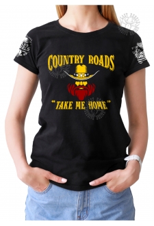 T-shirt Danse Country femme Last Rebels "Country roads, take me home" John Denver