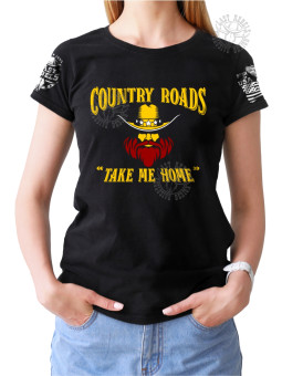 T-shirt femme Danse-Country "Country Roads" - LAST REBELS - Vue de face