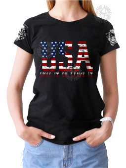 T-shirt femme Danse-Country "Spirit of America" - LAST REBELS - Vue de face