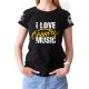 T-shirt Danse Country femme Last Rebels "I love Country Music" pour les fans de Country