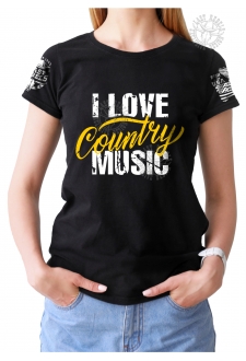 T-shirt Danse Country femme Last Rebels "I love Country Music" pour les fans de Country