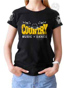 T-shirt femme Danse-Country "Country Music and Dance" - LAST REBELS - Vue de face