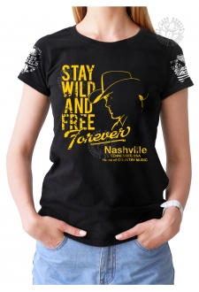 T-shirt  Danse Country femme Last Rebels "Reste sauvage et libre pour toujours"