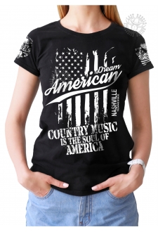 T-shirt Danse Country femme Last Rebels "Rêvons Américain"  la Country est l'âme de l'Amérique