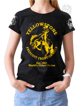 T-shirt femme Danse-Country "Yellowstone" - LAST REBELS - Vue de face