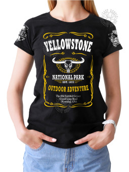 T-shirt femme Danse-Country "Yellowstone Aventure" - LAST REBELS - Vue de face