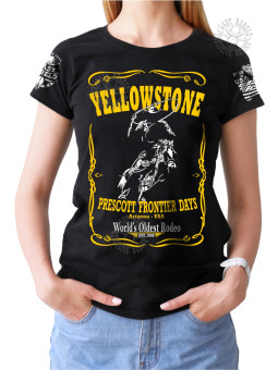 T-shirt femme Danse-Country "Yellowstone & Rodéo Prescott" - LAST REBELS - Vue de face