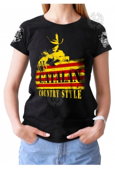 T-shirt Danse Country femme Last Rebels "Catalan Country Style" avec cowboy