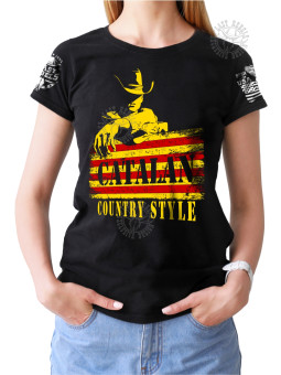 T-shirt femme Danse-Country "Catalan Country Style" - LAST REBELS - Vue de face