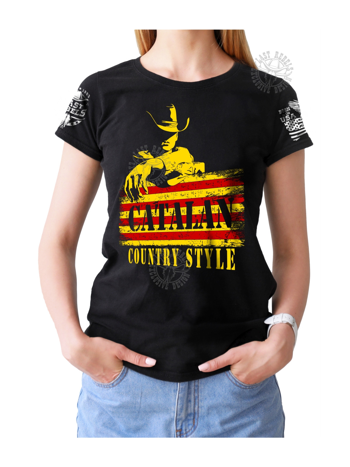 T-shirt femme Danse-Country "Catalan Country Style" - LAST REBELS - Vue de face