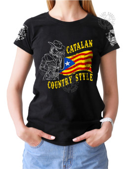 T-shirt femme Danse-Country "Catalan Country Style" - LAST REBELS - Vue de face