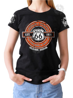 T-shirt femme Danse-Country "Route 66 American Highway" - LAST REBELS - Vue de face
