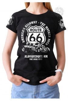 T-shirt Danse Country femme Last Rebels "Route 66" America's highway, the first route