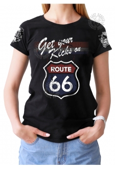 T-shirt Danse Country femme Last Rebels "Route 66" Get your kicks on