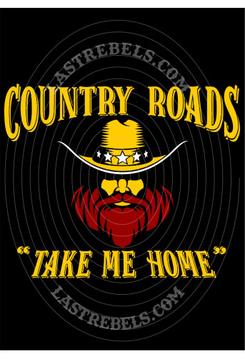 Gilet danse country homme LAST REBELS - Country Roads, Take Me Home - Motif exclusif