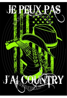 Modèle exclusif Danse Country Last Rebels "Je peux pas j'ai Country" en couleur