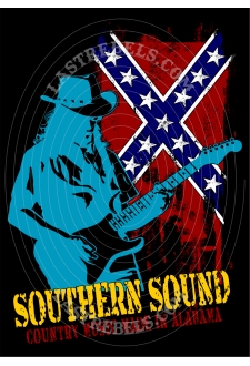 Modèle exclusif Danse Country Last Rebels "Southern sounds" sur drapeau sudiste