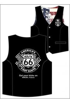 Gilet Danse Country homme Last Rebels "Route 66" America's first route